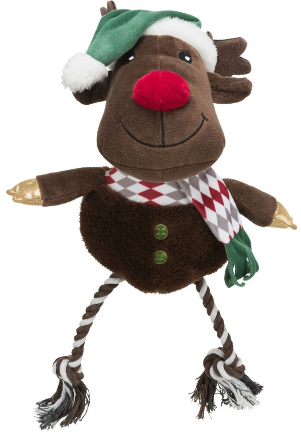 Christmas reindeer, plush/cotton, 49cm