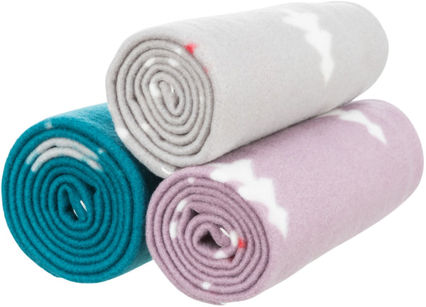 20 Xmas Nivia Fleece Blankets, Berry, Grey, Petrol Assorted