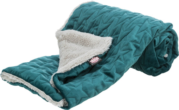 Estelle blanket, 100×70 cm, green/grey