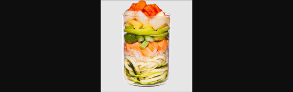 Orange Detox garden pot, gently cooked fruit and vegetable mix.